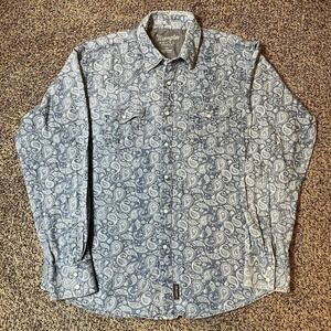 Wrangler Retro Premium Paisley Western Shirt Men's XL Long Sleeve Snap Button